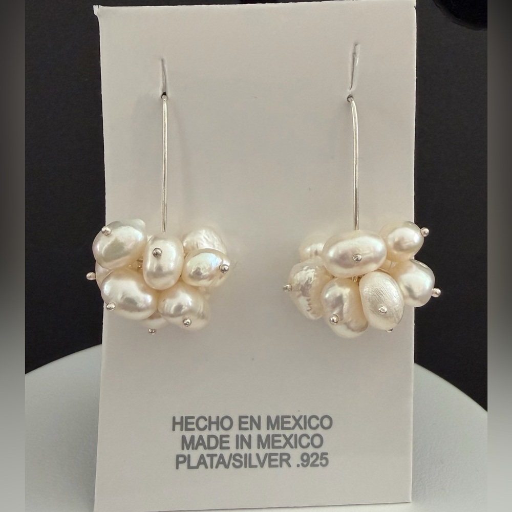 Sterling silver 925 cultured pearl $38 each pair